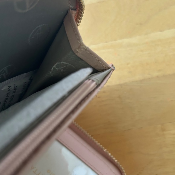 New Adrienne Vittadini Pink Leather Zip Around Wallet - Picture 15 of 16